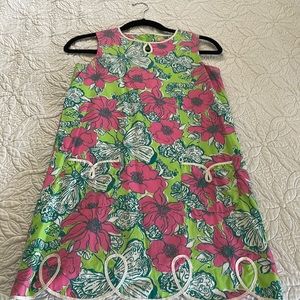 Lime green and hot pink butterfly Lilly Pulitzer dress